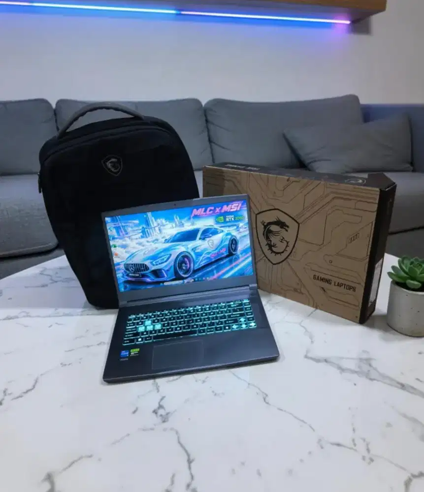 Laptop Super Gaming MSI Thin 15 GEN 12 VGA Nvidia RTX Siap Rendering