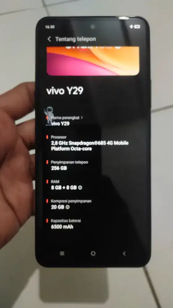 Vivo Y29 8/256 warna Coklat Cendana