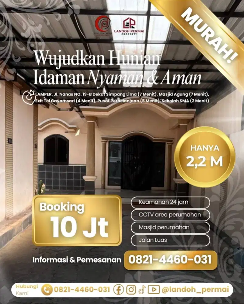 DIJUAL SECEPATNYA - RUMAH HUNIAN PREMIUM - NEGO KEPEMILIK LANGSUNG