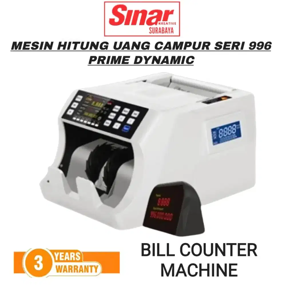 Mesin Hitung Uang Campur Seri 996 Prime Dynamic Garansi 3 Tahun