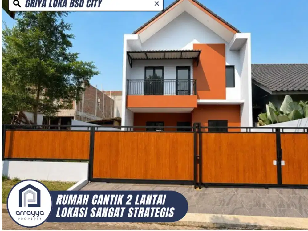 DIJUAL RUMAH CANTIK 2 LANTAI KONDISI TERAWAT SIAP HUNI DI GRIYA LOKA (MRB75)