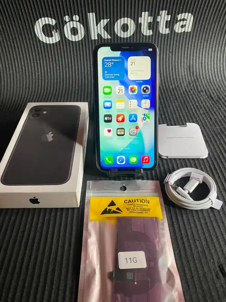 Iphone 11 128gb black inter all operator fulset mulus normal semua