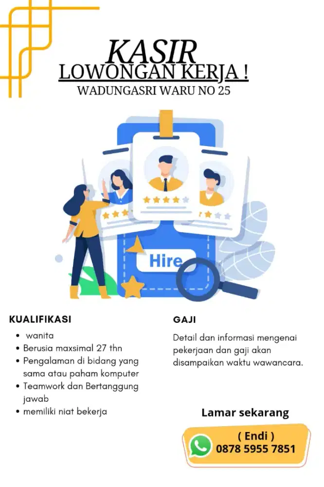 LOWONGAN KASIR TOKO HP