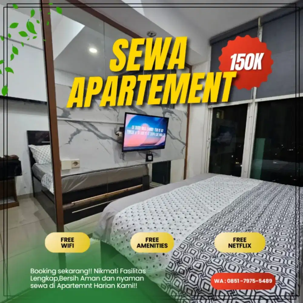 Sewa Apartemen Treepark City Harian/Transit Termurah Tangerang