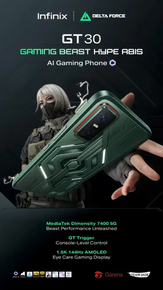 Infinix Gaming GT 30 8/256 GB Garansi Resmi Pemakaian 5 Bulan