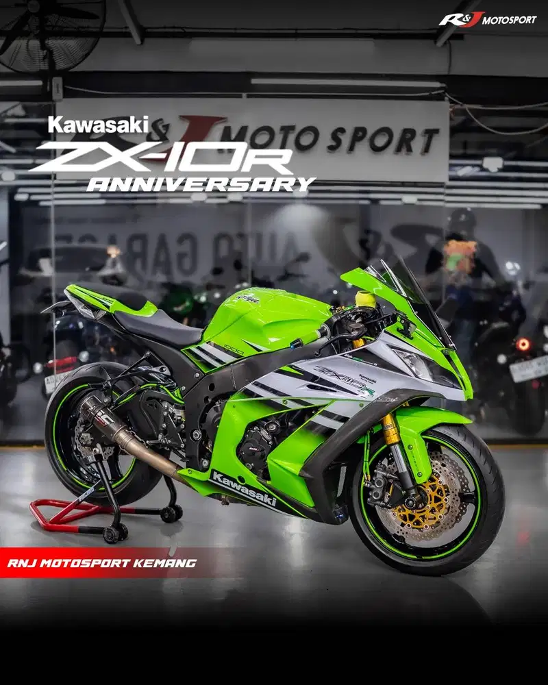 Kawasaki ZX10R ZX 10 ZX10 ZX6r Nik 2015 Knalpot SC Project Odo 14.000