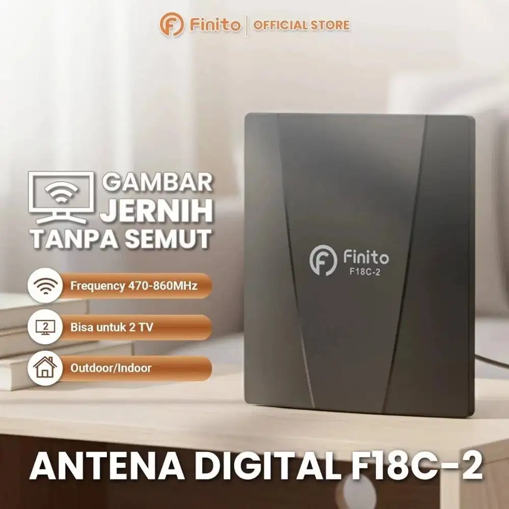 FINITO Antena Digital F18C-2 Intra Version 2 TV Indor Outdoor Support