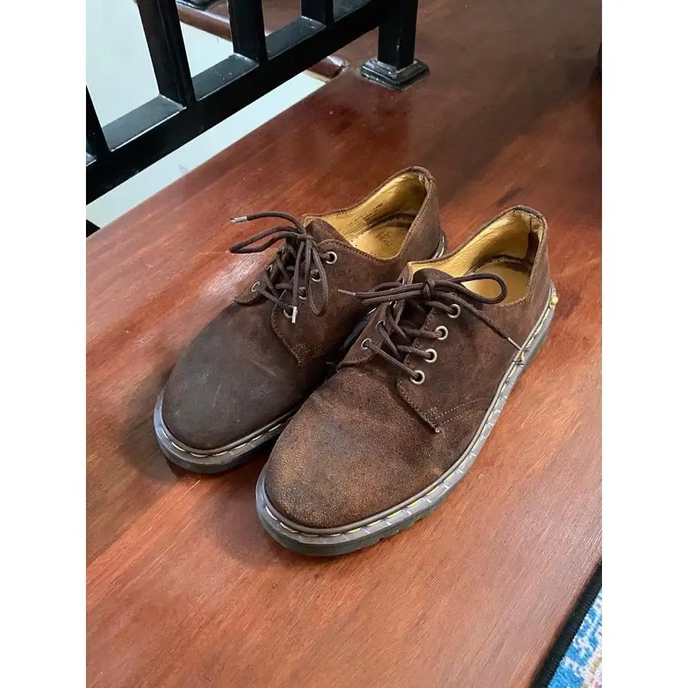Dr Martens docmart 1561 Oxford Shoes Brown Suede Made in England MIE