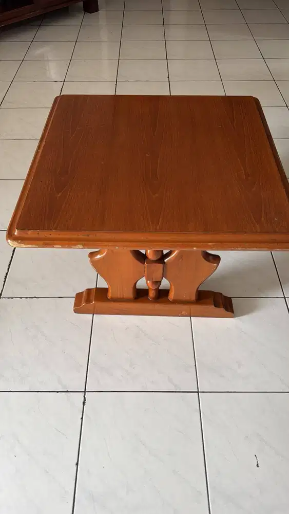 Meja Tamu Minimalis - Kayu Blok Teak
