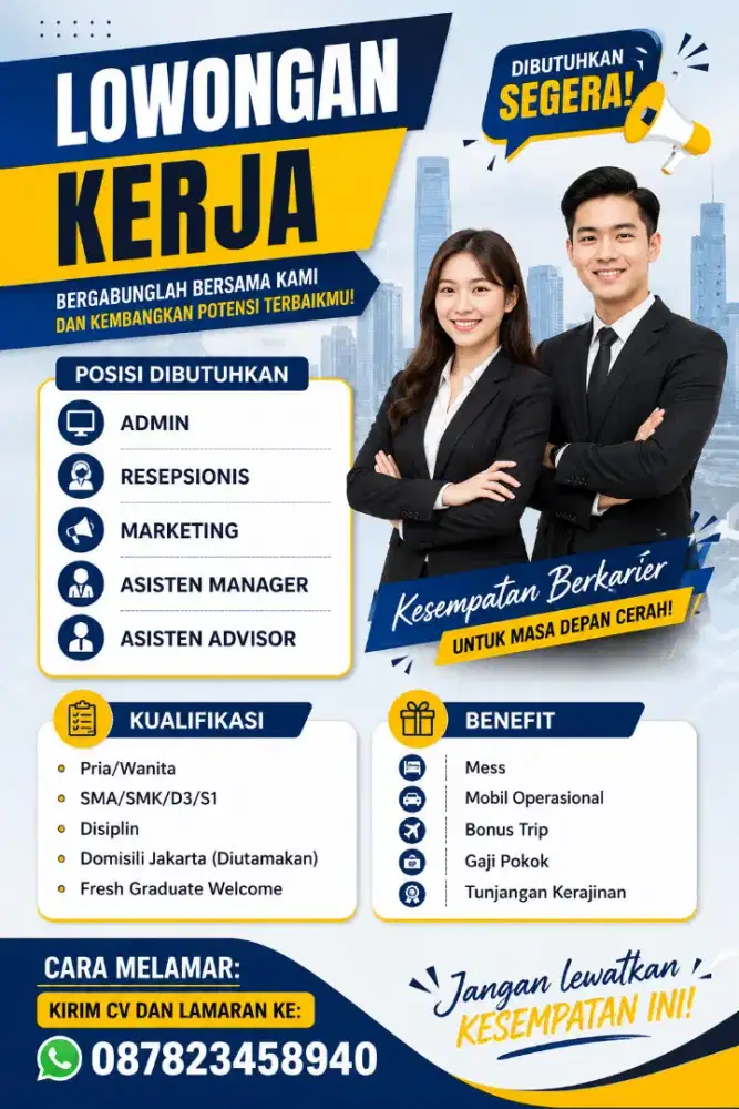 DIBUTUHKAN SEGERA