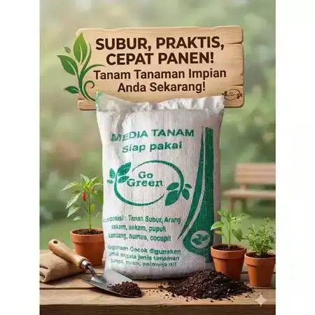 Go Green Media Tanam Campuran Pupuk Organik Siap Pakai