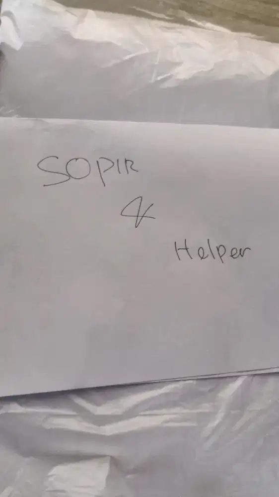 Sopir dan Helper