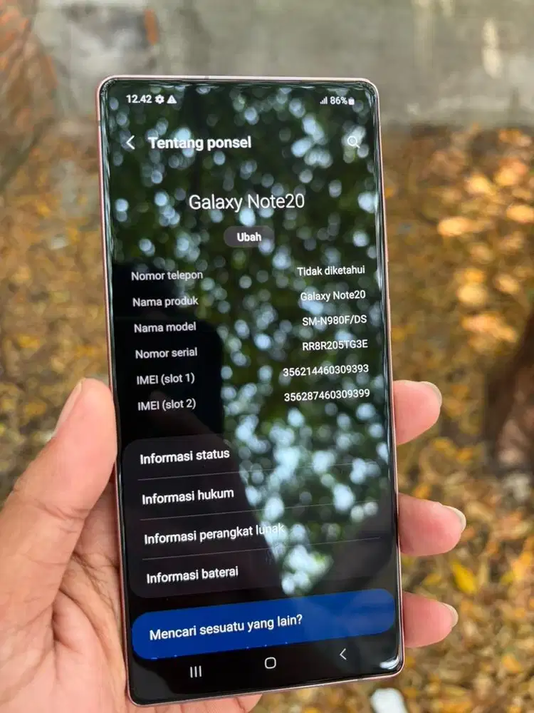 Samsung galaxy note 20 8/256Gb fullset