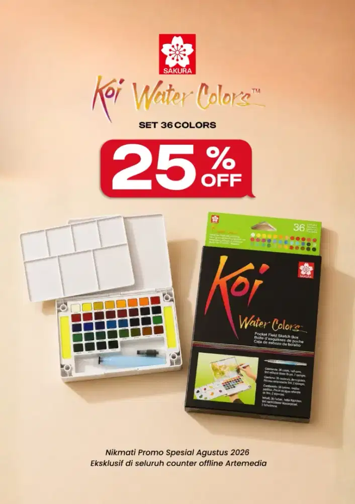 Sakura koi watercolor set 36 diskon 25%