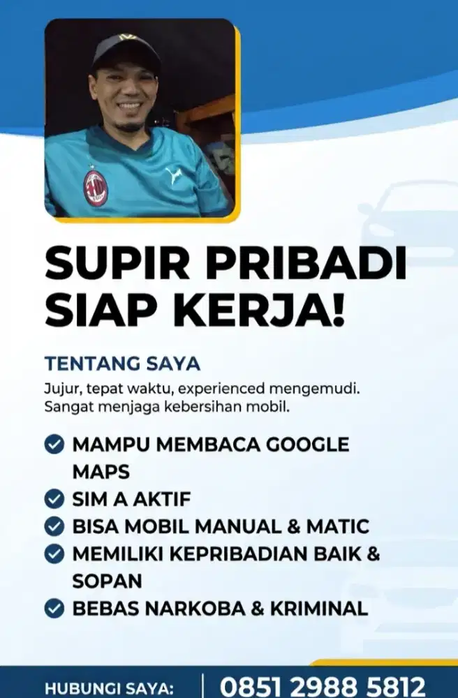 Siap jadi supir pribadi