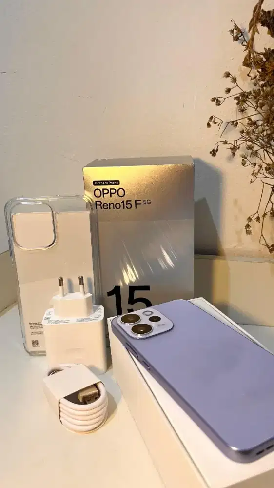 Oppo reno 15f 5g 256gb second like new fullset