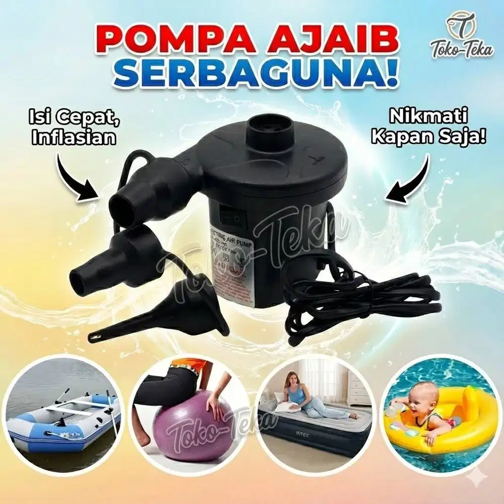 Pompa Angin Listrik Kolam Renang Electric Air Pump Kasur Vakum Hisap 5