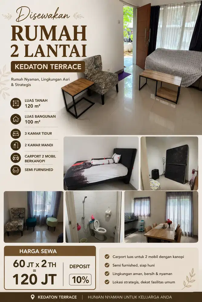 DISEWAKAN KEDATON TERRACE BSB CITY MURAH CEPAT SEGERA FULL FURNISHED