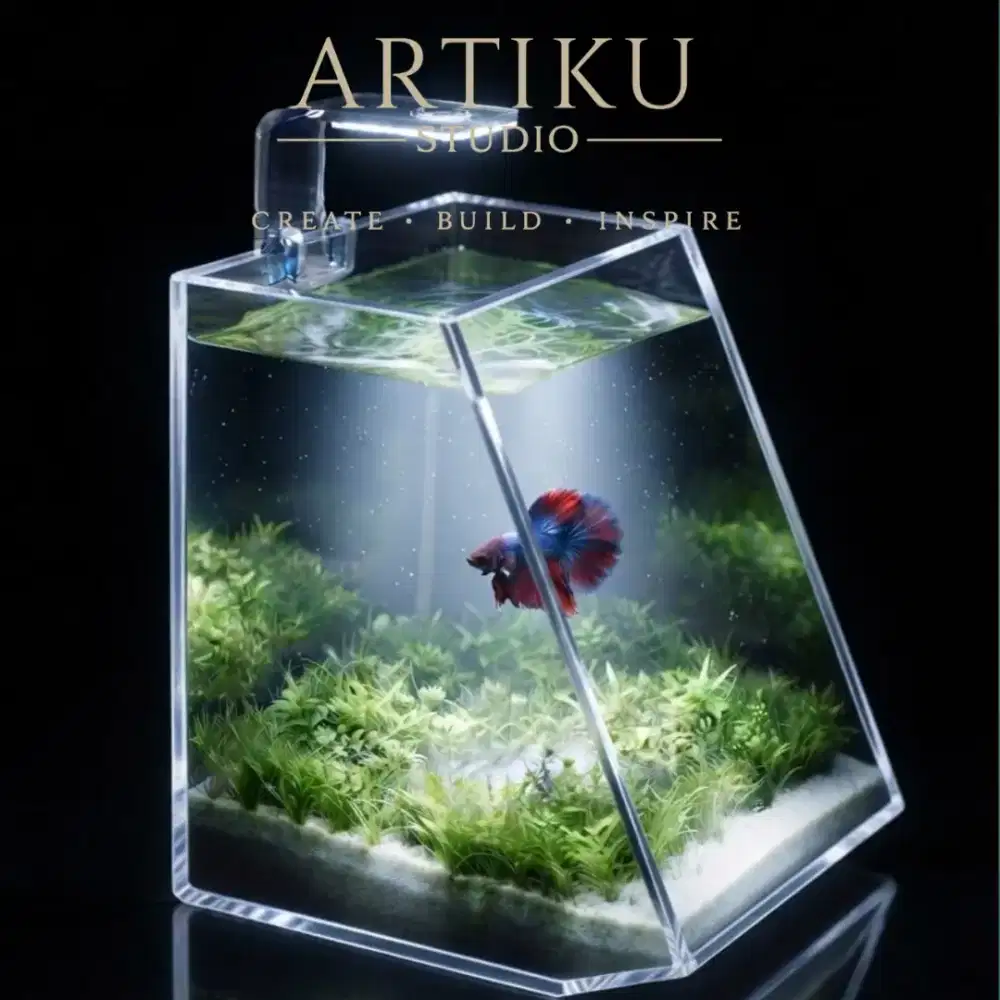 Aquarium Cupang Akrilik Prisma 12×11×15cm | ARTIKU Studio