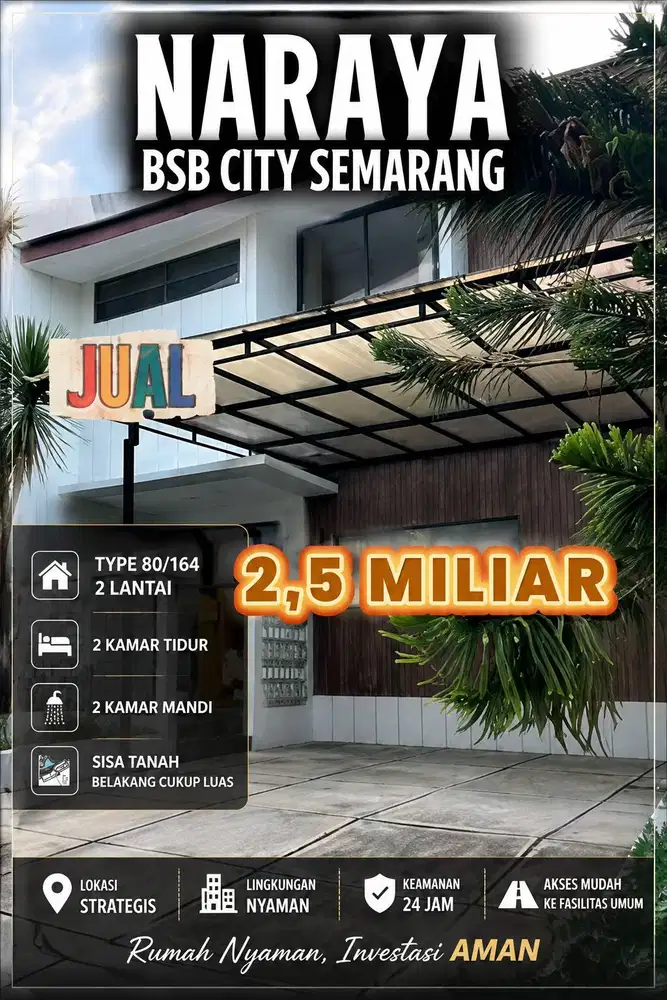 DIJUAL NARAYA BSB CITY MURAH BARU CEPAT SEGERA