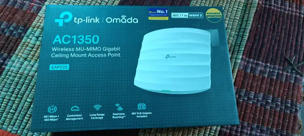 TP-link Omada EAP225 | AC1350 Gigabit Ceiling Mount Access Point  BNOB