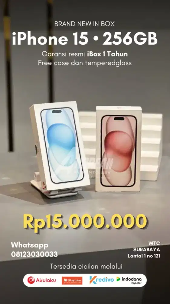 iphone 15 256gb new ibox 1 tahun