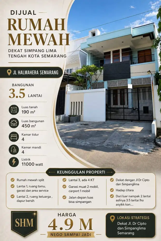 DIJUAL HALMAHERA MEWAH LUAS LOK STRATEGIS DIBAWAH HARGA PASAR CEPAT