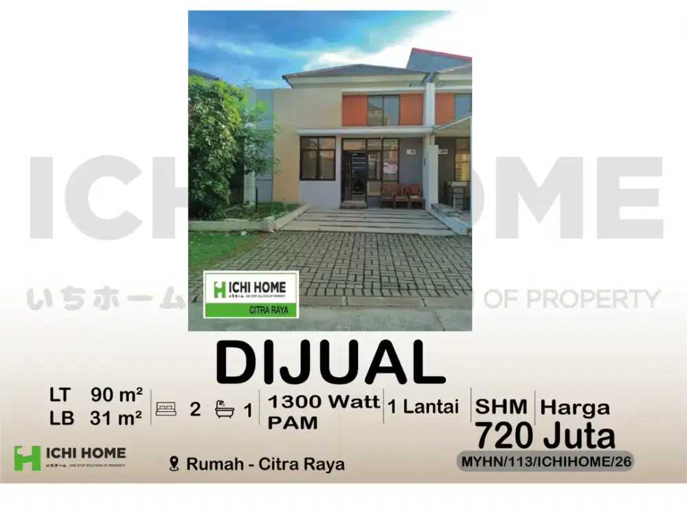 Rumah Cantik Idaman Siap Huni Di Cluster Terbaik Citra Raya Tangerang