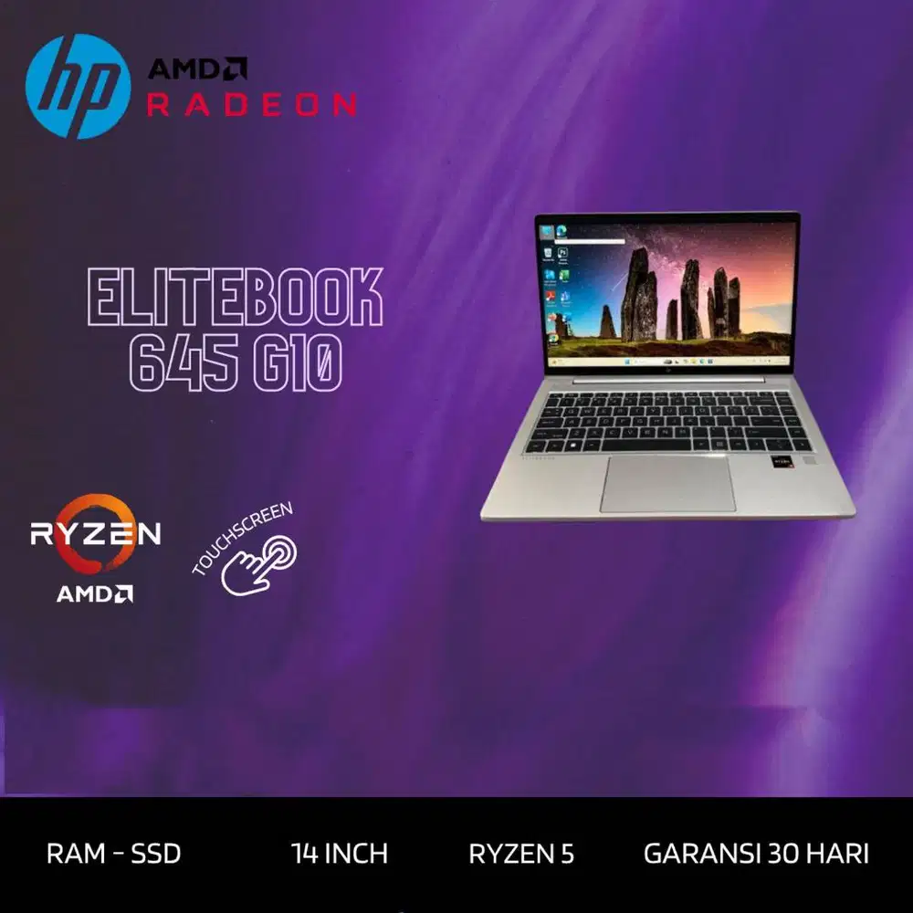 HP Elitebook 645 G10 AMD Ryzen 5 Pro 7530u Ram 16GB Touch FHD *RC