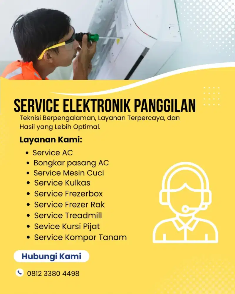 Service Kulkas Frezer Bongkar Pasang AC Servis AC Mesin Cuci Treadmill