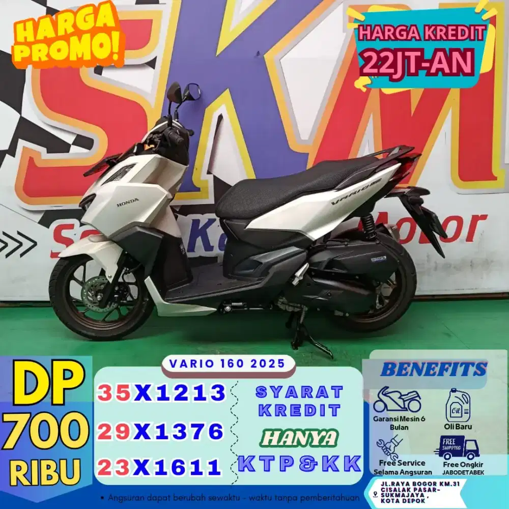 Proses Pengajuan ±1 Jam langsung cair  Vario 160 th 2025 Cash/Credit