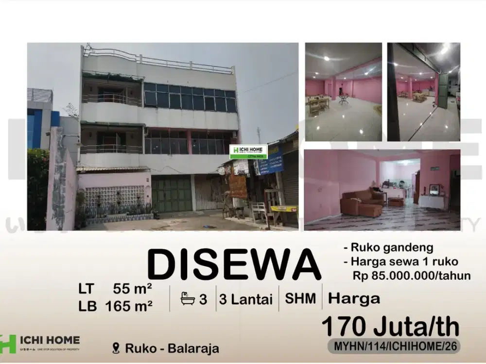 Ruko Gandeng Super Murah Lokasi Strategis Siap Pakai di Balaraja Tangerang