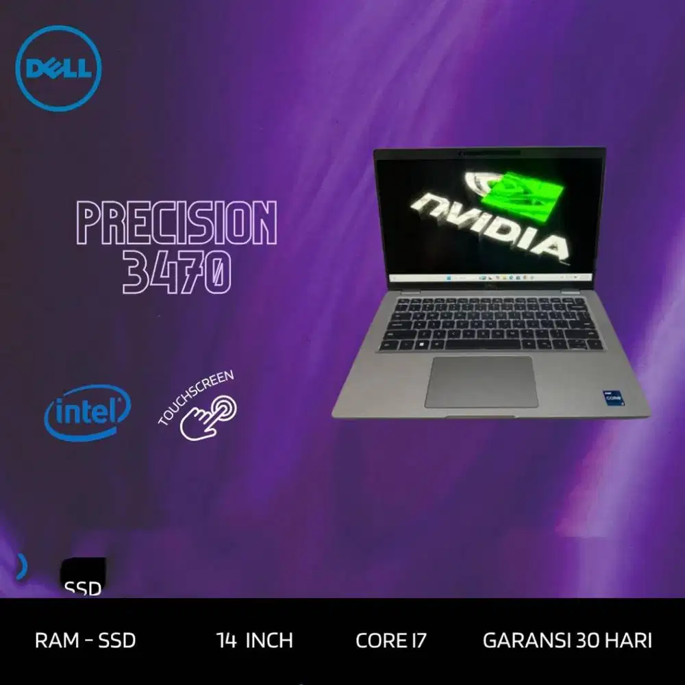 Dell Precision 3470 Core i7 Gen 12 Ram 16GB Nvidia T550 4GB Touch *RC