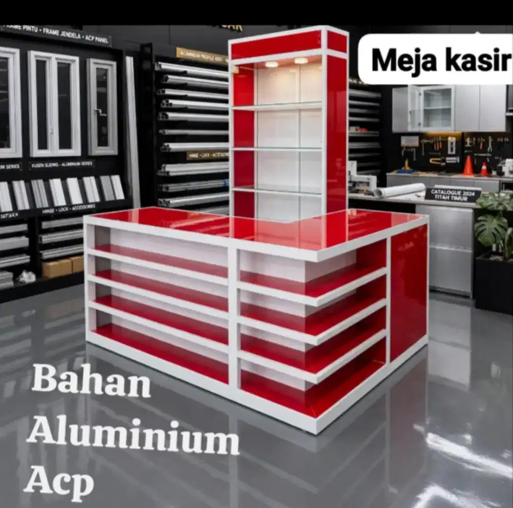 Meja Kasir Bahan Alumunium Acp