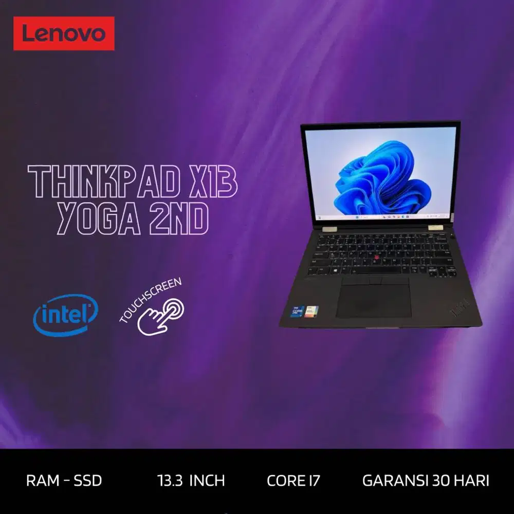 Lenovo Thinkpad X13 Yoga 2nd Core i7 Gen 11 Ram 32GB Touch *RC