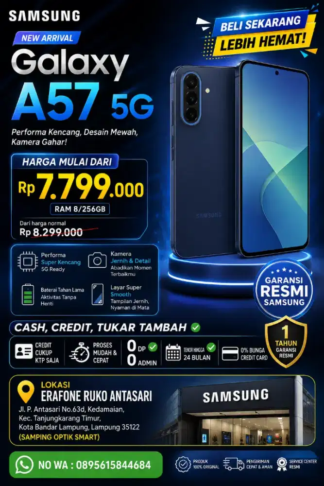samsung Galaxy A57 cicilan mulai dari 21rb per hari