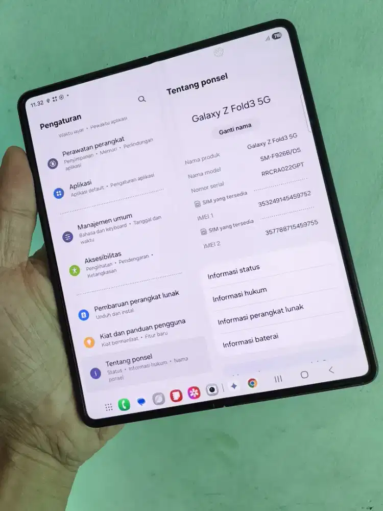 Samsung fold 3 12/256 full set
