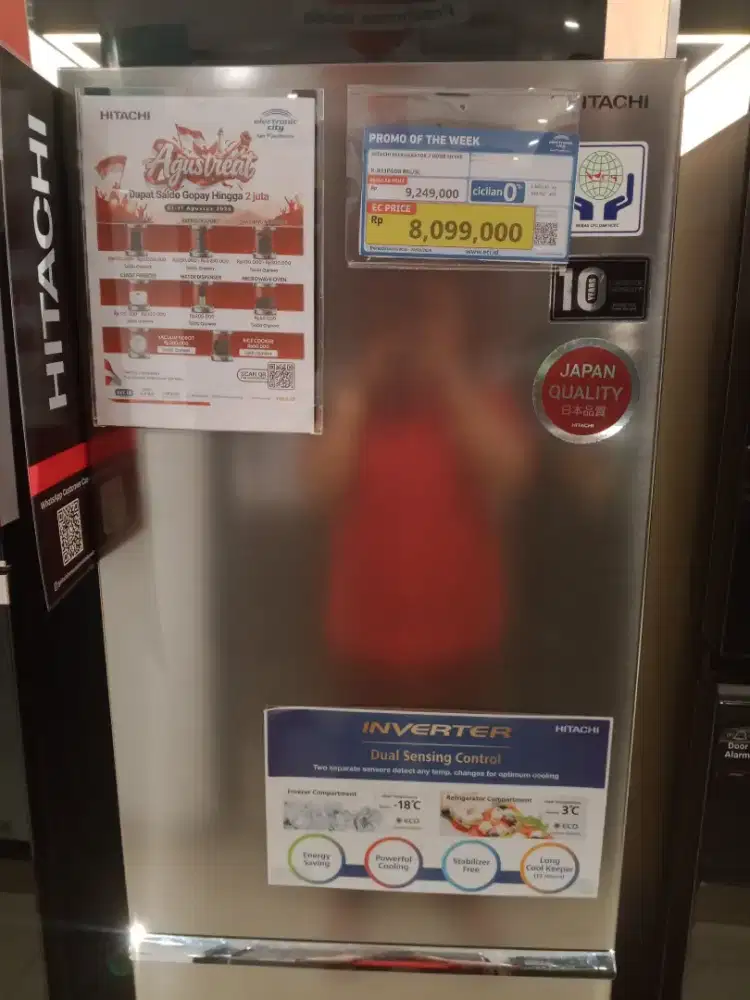 Hitachi Refrigerator 2 Door Silver