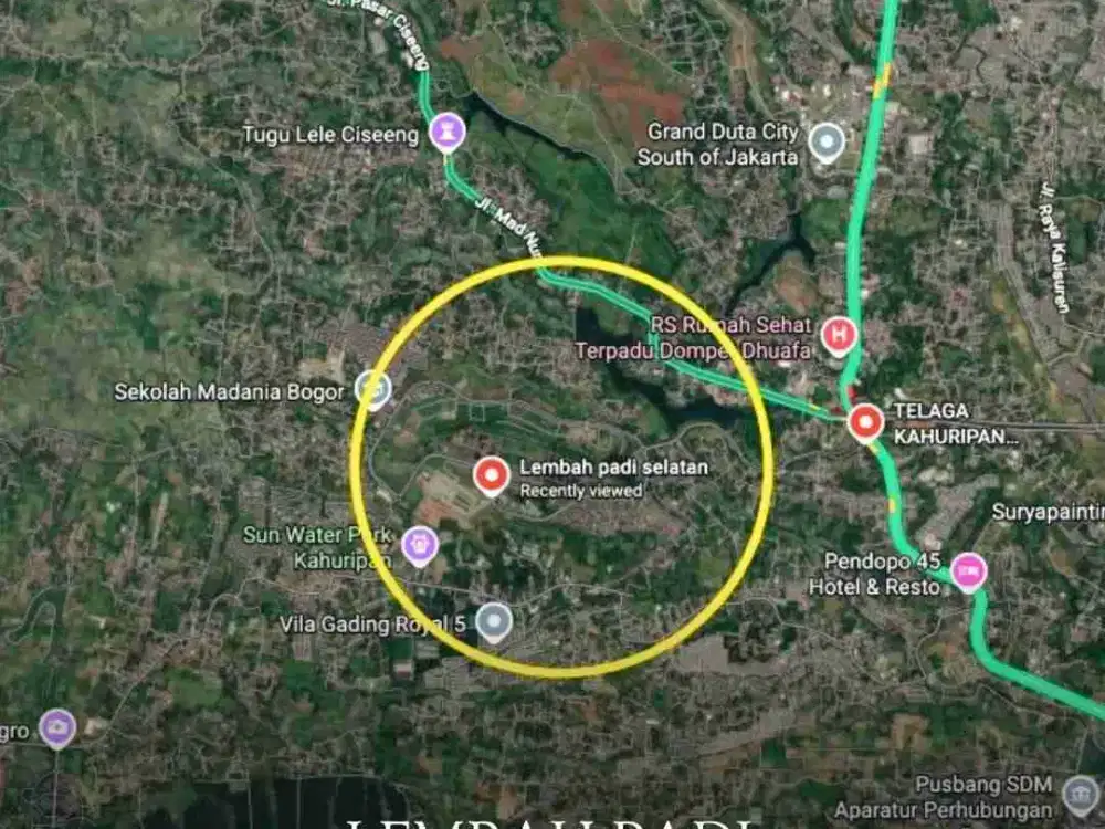 DIJUAL TANAH KAVLING DI KAWASAN LEMBAH PADI, SENTUL CITY - BOGOR (JP)