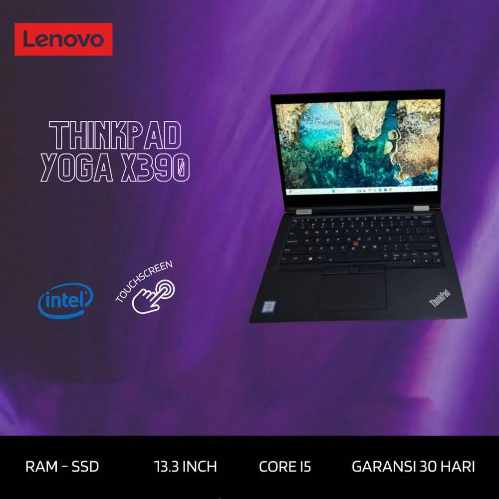 2in1 Lenovo Thinkpad X390 Yoga Core i5 gen8 Ram 8GB Touchscreen *RC
