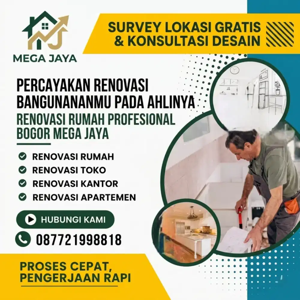 Renovasi Bangunan Rapi & Cepat Bersama Mega Jaya Bogor!