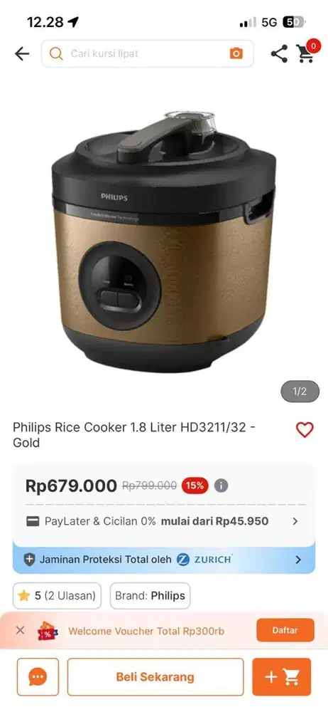 PHILIPS RICE COOKER HD3211/32 1.8 LTR