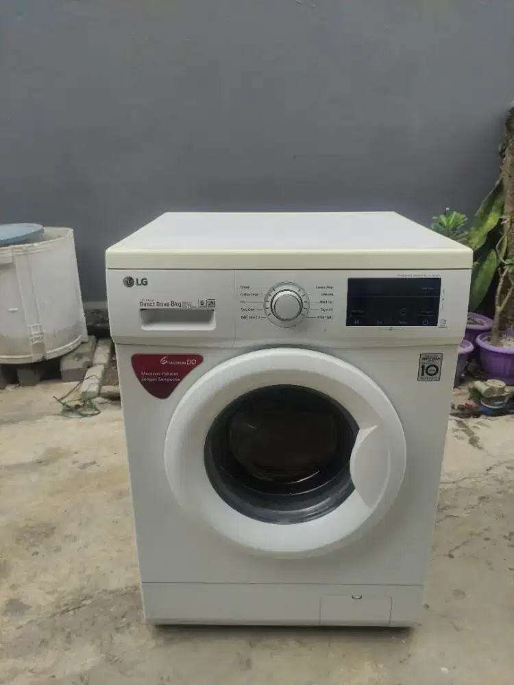 mesin cuci 1 tabung front loading LG inverter 8 KG