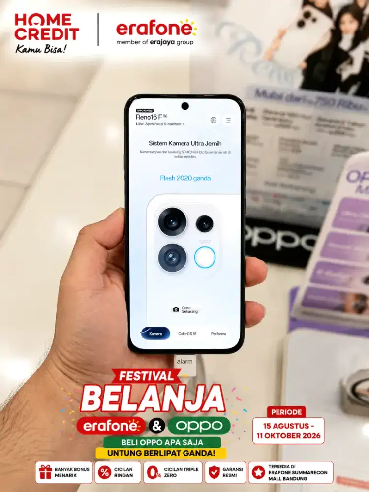 OPPO RENO 16 F |Erafone Summarecon Mall Bandung | Home Credit