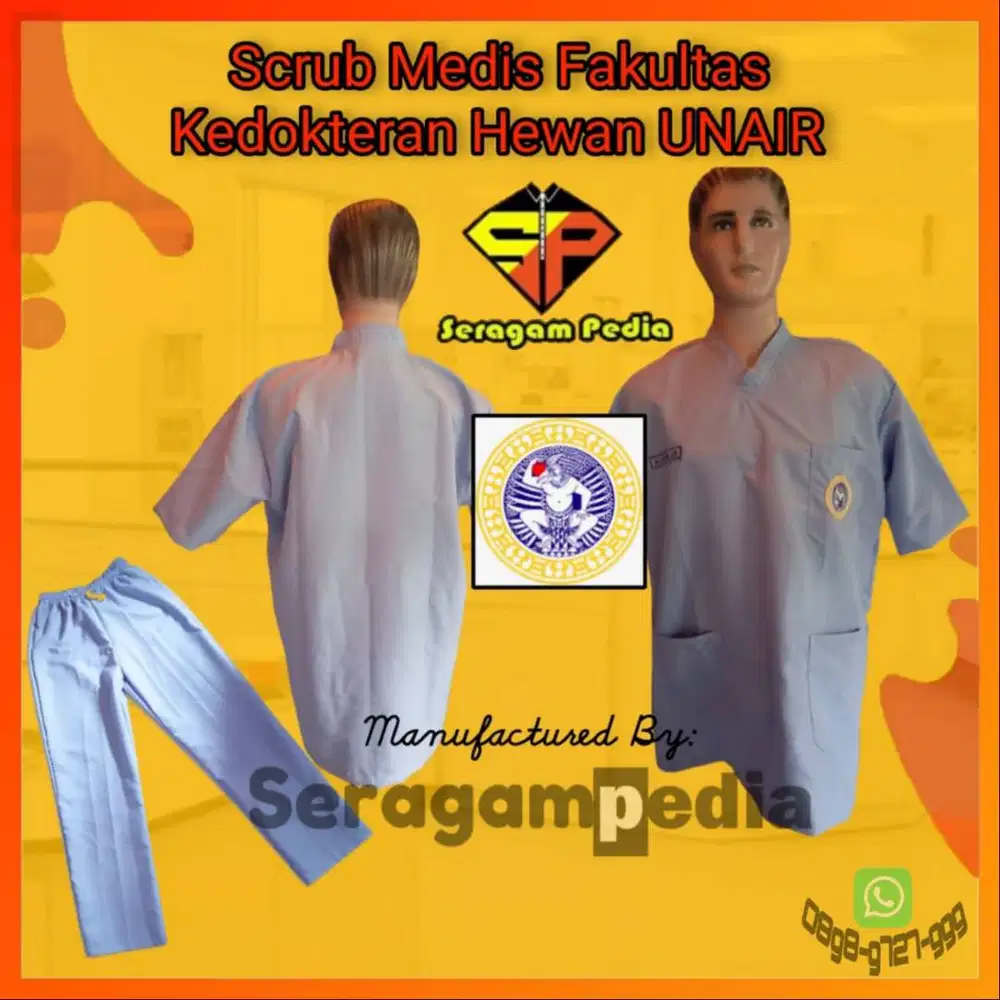 Konveksi Scrub Medis Prodi FKH Semarang - Tebal, Nyaman & Jahitan Rapi