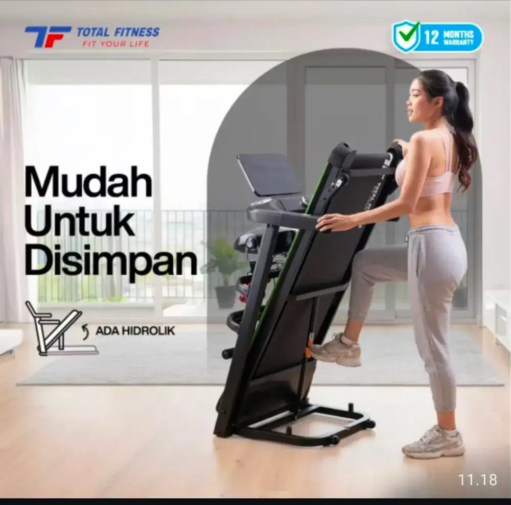 Judul: Treadmill Total Fitness (Like New) – Jual Cepat & Murah