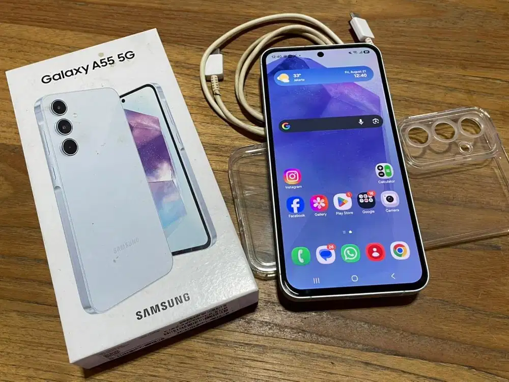 Samsung A55 5G Ice Blue 8/128GB Mulus Normal Fullset