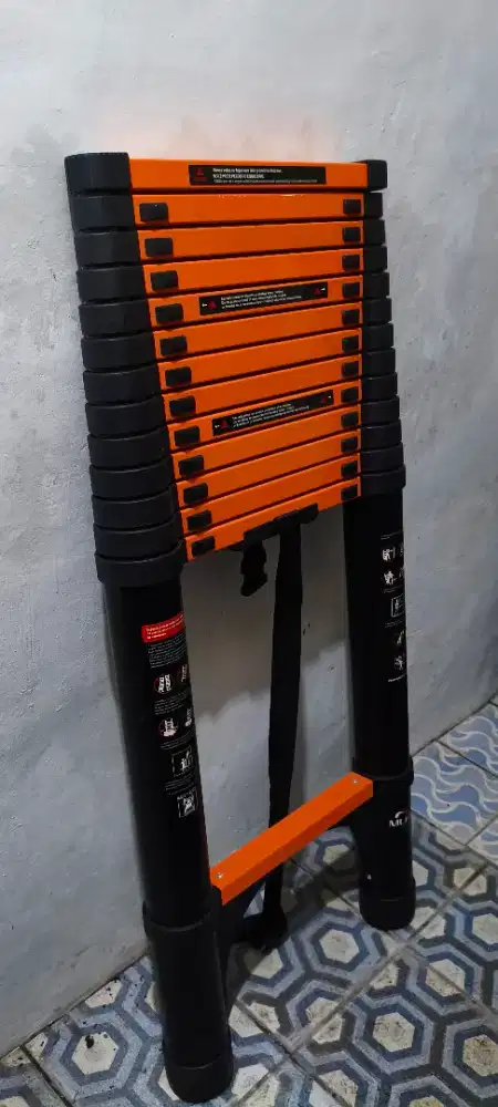 MLHY tangga teleskopik tanpa lekukan 6,2M aluminum telescopic single