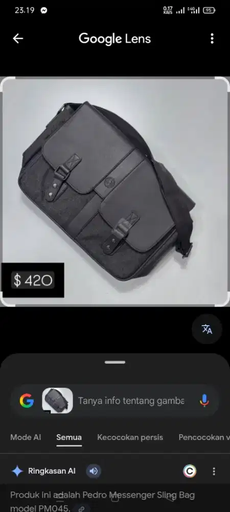 Tas slingbag pedro messengger original kondisi baik