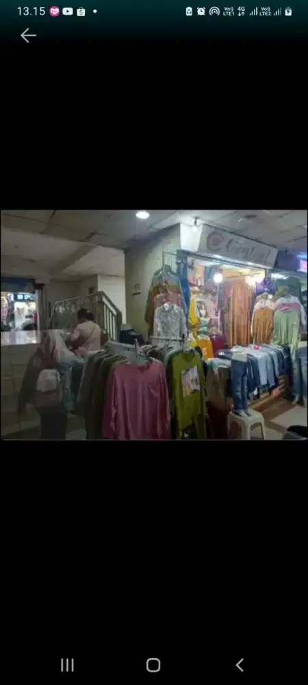 Disewakan /dijual  toko pasar tanah abang Blok B Tanah Abang Jkt Pusat